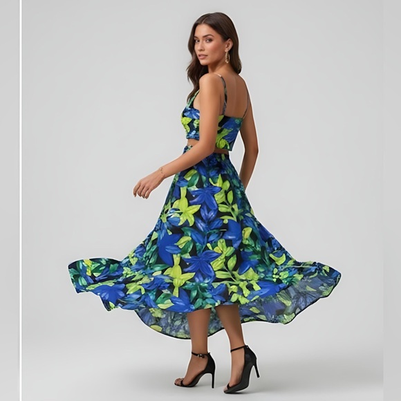 Bahama Tropical Print Cami Top & Ruffle Hem Skirt - Picture 4 of 7